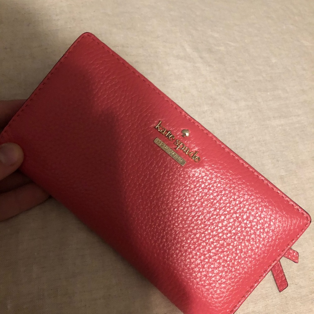- kate spade pink leather wallet